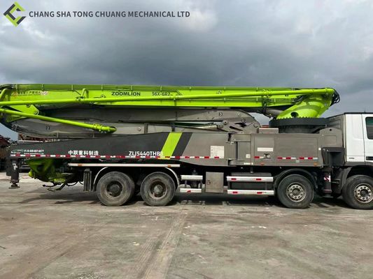 2017 में Zoomlion Green Remanufactured प्रयुक्त कंक्रीट बूम पम्प ट्रक 56M स्थापित
