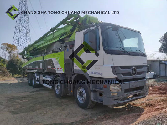 Zoomlion ZLJ5440THBBF 56X-6 RZ मर्सिडीज बेंज प्रयुक्त कंक्रीट पंप ट्रक चार अक्ष 56M